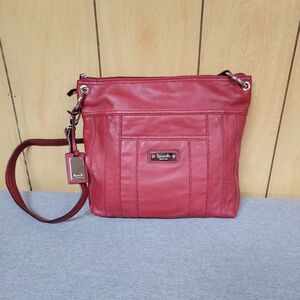 Tignanello Red Leather Crossbody